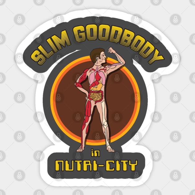 Slim Goodbody Sticker by Chewbaccadoll